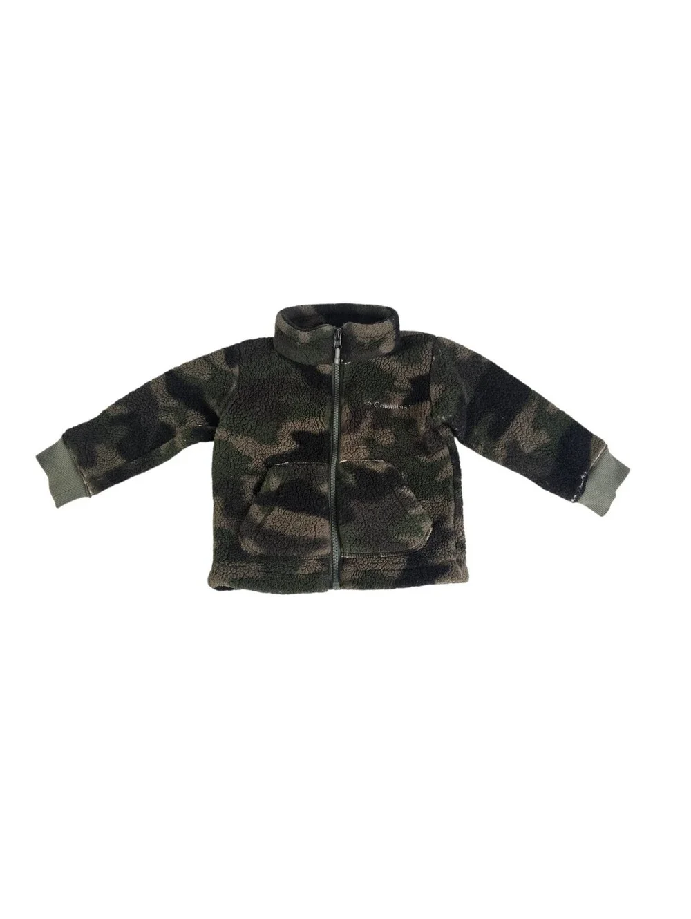 Columbia Boys 2T Rugged Ridge II Printed Sherpa Full Zip, Black Mod Camo Jacket